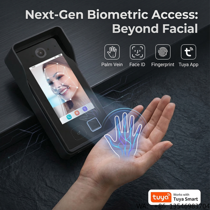 Smart Garden Gate - ระบบอินเตอร์คอมวิดีโอพลังงานแสงอาทิตย์ Hiwink พร้อมระบบจดจำใบหน้าและเส้นเลือดฝ่ามือ มาตรฐานกันน้ำ IP65 ระบบ