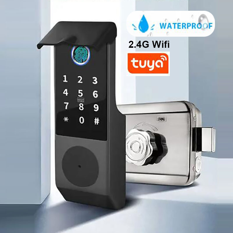 Smart Garden Gate - Wifi Tuya สมาร์ทล็อคกันน้ํากลางแจ้ง Home Security ล็อคแบตเตอรี่ประตูอิเล็กทรอนิกส์ล็อค