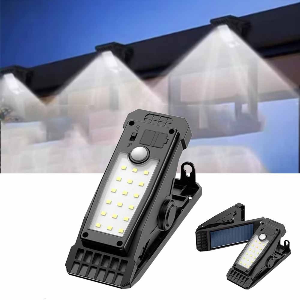 Smart Garden Gate - ไฟโซลาร์แบบหนีบ คลิปออน พร้อมเซ็นเซอร์อัจฉริยะ 3 โหมด ไฟติดผนังสวน
