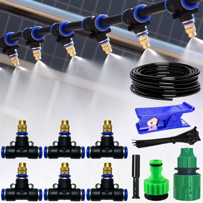 Smart Garden Sprinkler System - ชุดระบบพ่นละอองน้ำ หัวฉีดทองเหลือง ระบบพ่นละอองน้ำสำหรับสวน โรงเรือน แปลงดอกไม้ ลานบ้าน