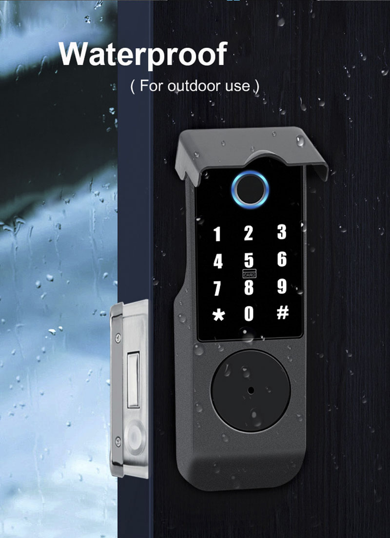 Smart Garden Gate - กุญแจล็อคอัจฉริยะแบบดิจิตอล ระบบไบโอเมตริกซ์ สแกนลายนิ้วมือ ควบคุมผ่านแอป Tuya รองรับ