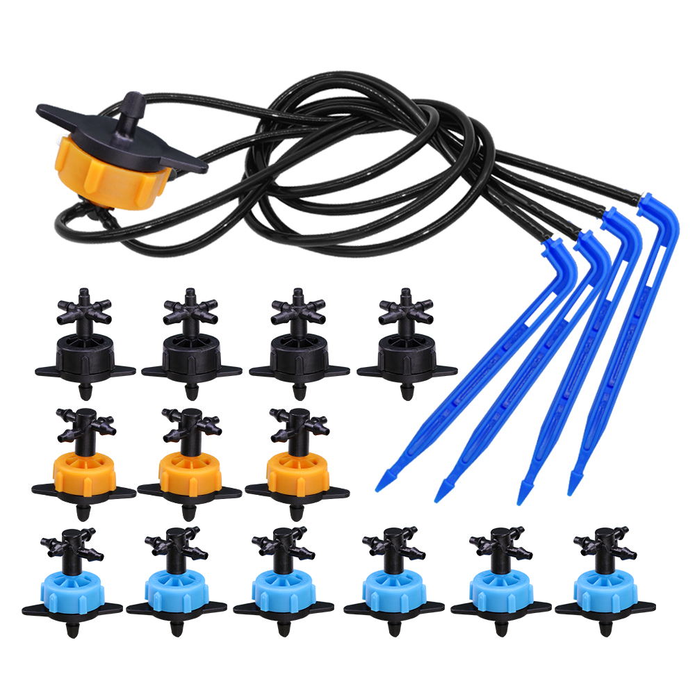 Smart Garden Sprinkler System - 10 ชุด 2/4/8L/H Bend Arrow หยดชุด
