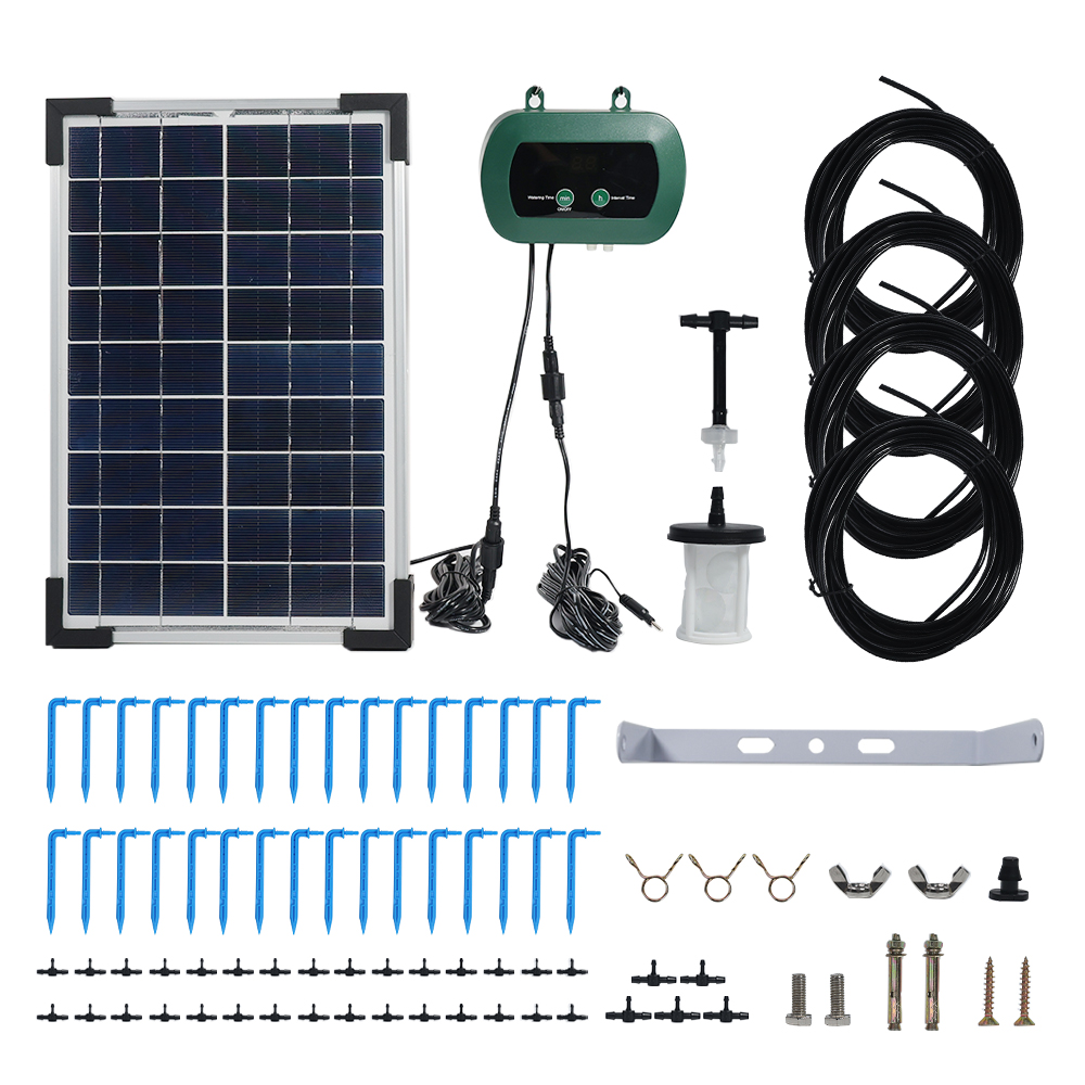 Smart Garden Irrigation - อุปกรณ์ไฮโดรโปนิกส์พลังงานแสงอาทิตย์ ปั๊มจ่ายน้ำแบบหยดขนาดเล็ก ชุดรดน้ำในสวนและเรือนกระจก ระบบควบคุมอัจฉริยะ ชุดหยดน้ำ ระบบน้ำหยด