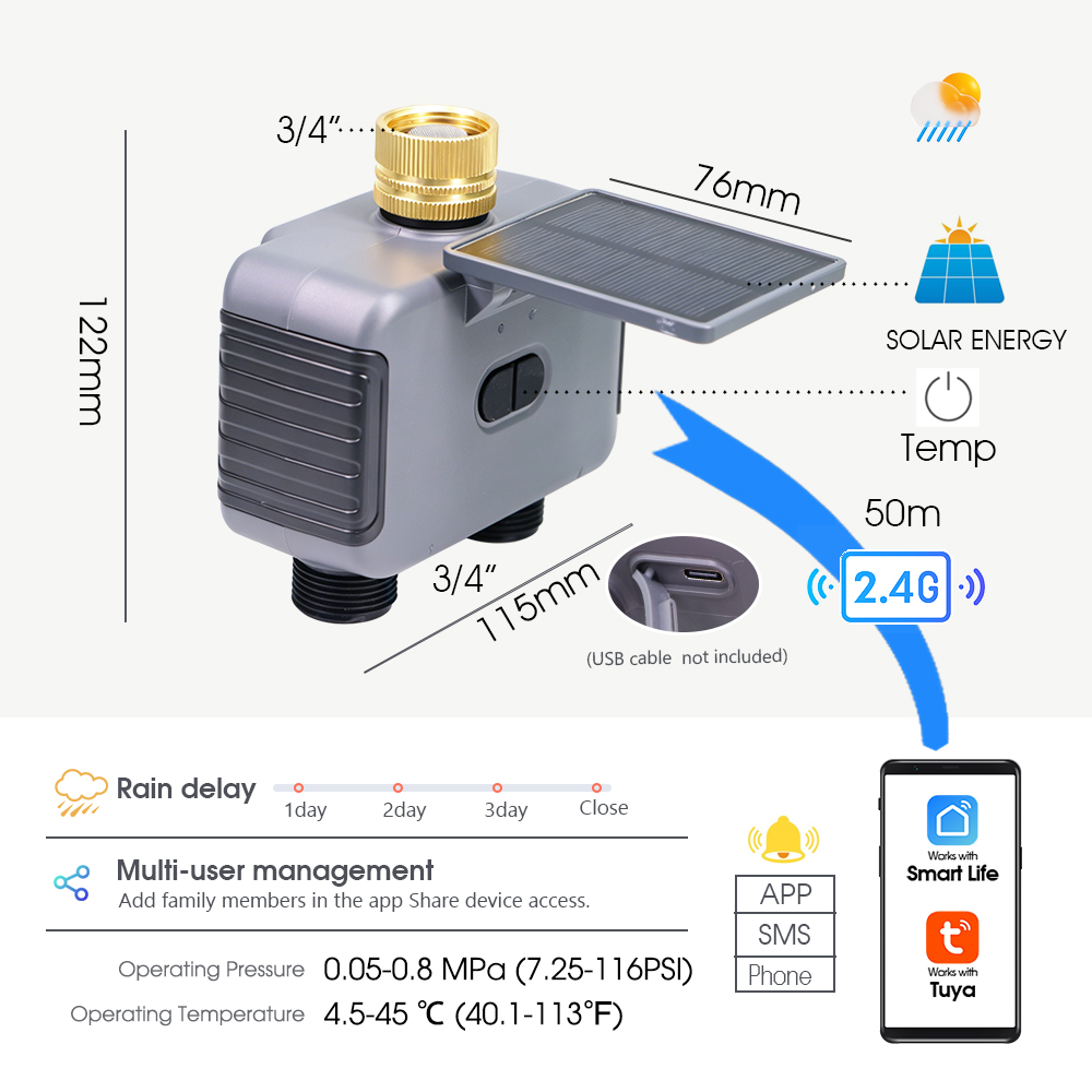 ตัวตั้งเวลาควบคุมการรดน้ำแบบ 2 - Smart Garden Zone บทวิจารณ์และราคา