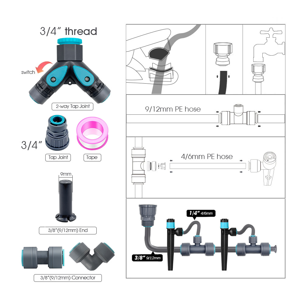 ระบบน้ำหยดสำหรับสวนแบบฟองอากาศ - Smart Garden Sprinkler System บทวิจารณ์และราคา