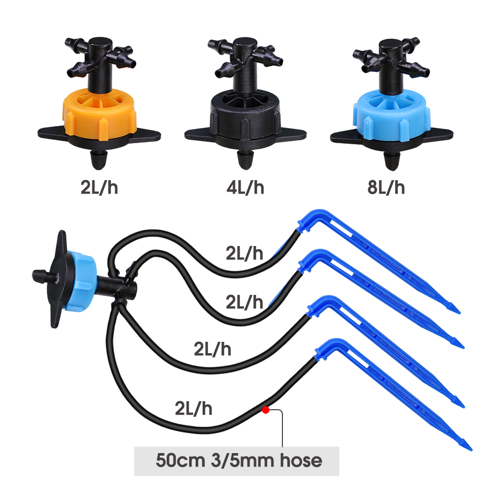10 ชุด 2/4/8L/H Bend Arrow หยด - Smart Garden Sprinkler System บทวิจารณ์และราคา