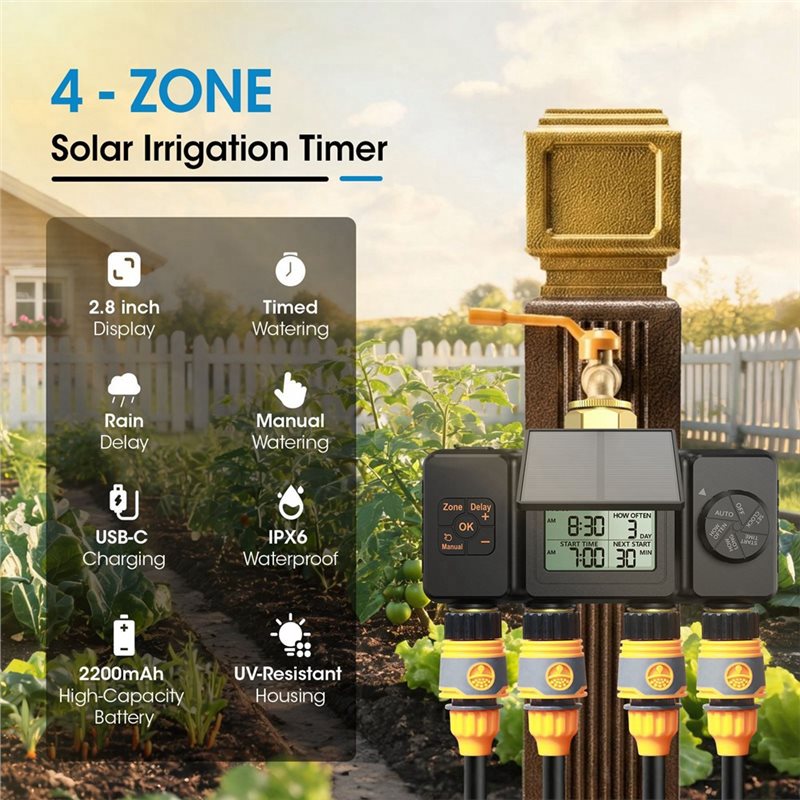 ตัวตั้งเวลาการรดน้ำด้วยพลังงาน - Smart Garden Zone บทวิจารณ์และราคา