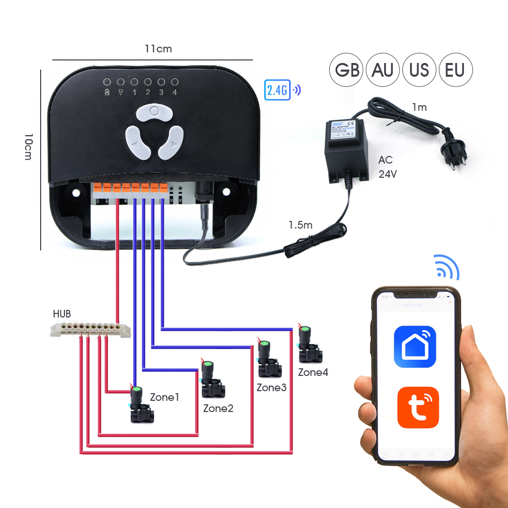 สวนท่อโซลินอยด์วาล์วController - Smart Garden Zone บทวิจารณ์และราคา